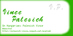 vince palesich business card